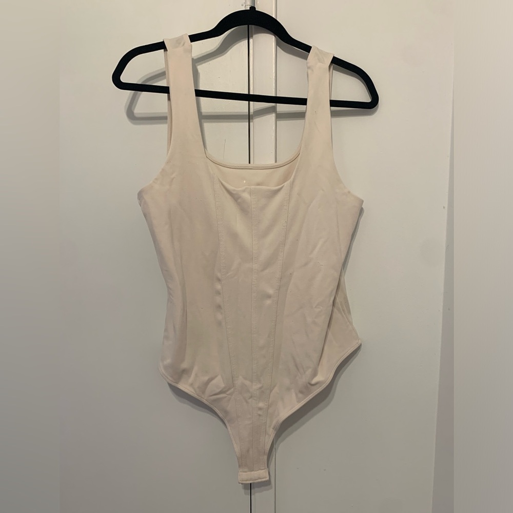 A New Day, cream body suit, size large